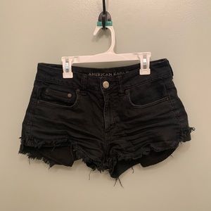 Black Jean Shorts